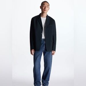 Cos Men’s Relaxed Fit Linen Blend Single Breasted Classic Blazer